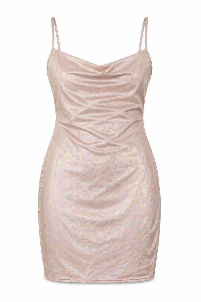 Missguided Womens Pink  Polyester Shift  Size 8  Round Neck