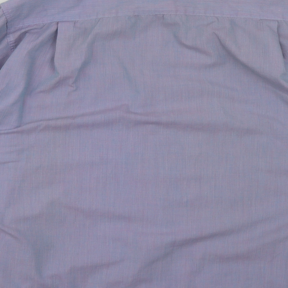 Burton Mens Purple  Polyester  Button-Up Size 15.5 Collared Button