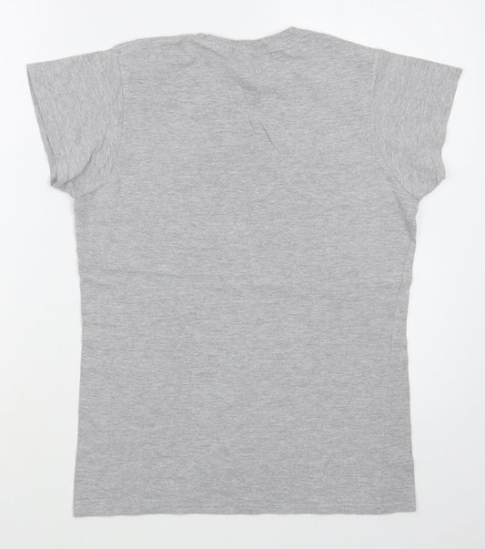 Urban Bliss Womens Grey  100% Cotton Basic T-Shirt Size 12 Round Neck