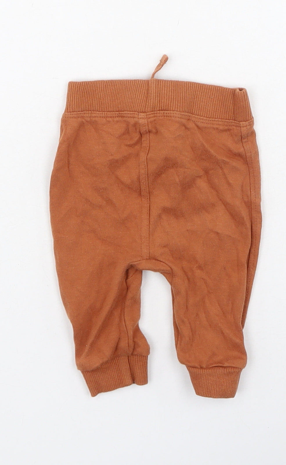George  Baby Brown  Cotton Jogger Trousers Size 0-3 Months