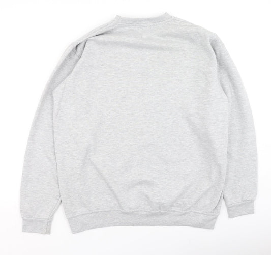 Uneek Womens Grey  Cotton Pullover Sweatshirt Size L