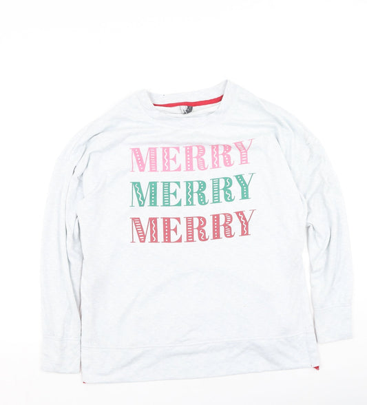 Jaclyn intimates Womens Grey  Polyester Pullover Sweatshirt Size S   - Christmas Jumper