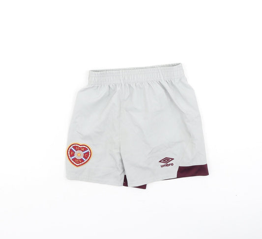Umbro Boys Grey  Polyester Sweat Shorts Size 2-3 Years  Regular