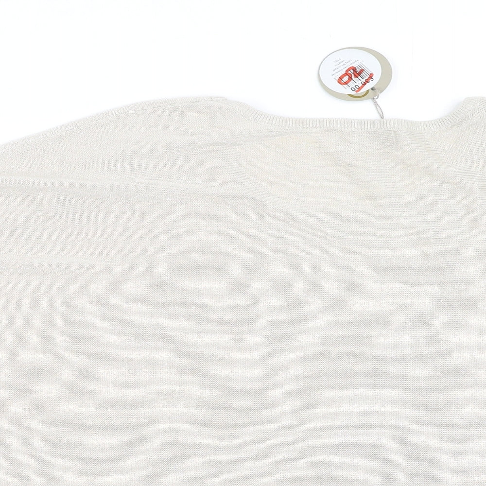 Apricot Womens Beige  Viscose Basic Blouse Size L Round Neck