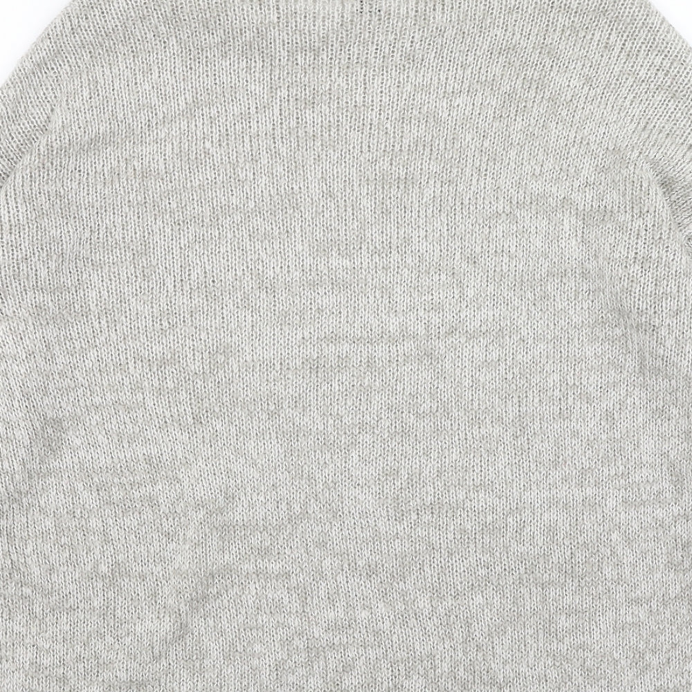 New Look Womens Beige Round Neck  Acrylic Pullover Jumper Size 14