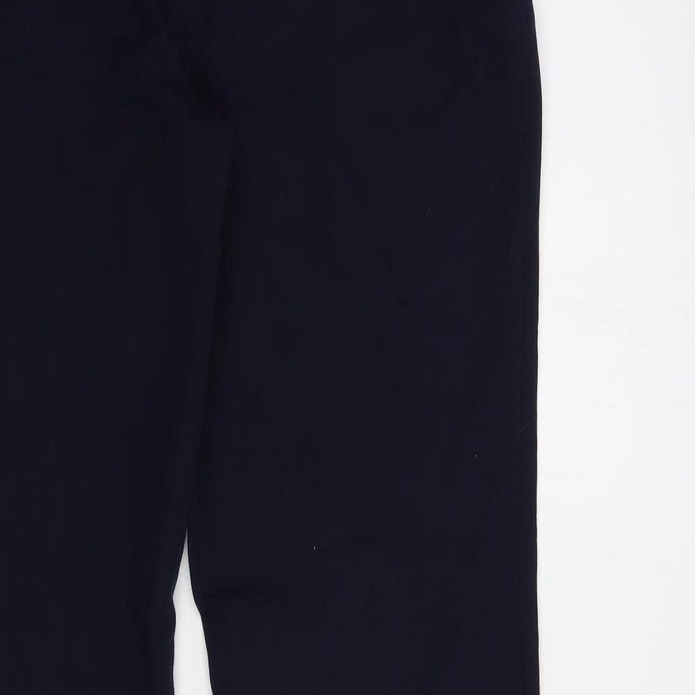 Dunnes Stores Womens Blue  Polyester Dress Pants Trousers Size 12 L30 in Regular Button