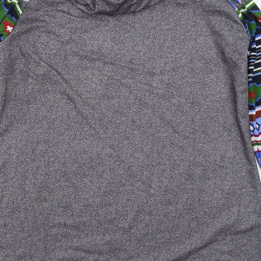 Miss Look Womens Grey Geometric Polyester Pullover Sweatshirt Size XL  Pullover
