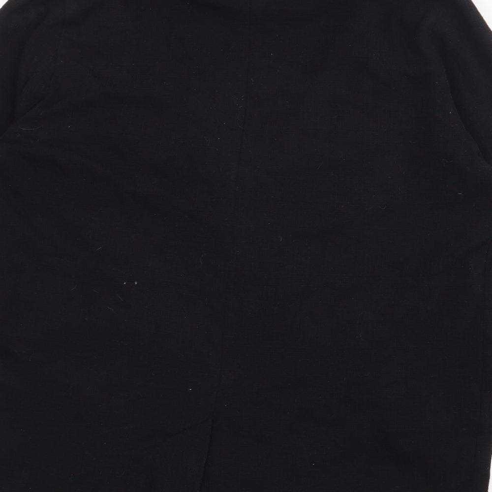 Dorothy Perkins Womens Black  Cotton Jacket Blazer Size 12