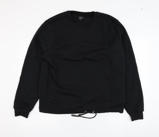 BoohooMAN Mens Black  Cotton Pullover Sweatshirt Size M