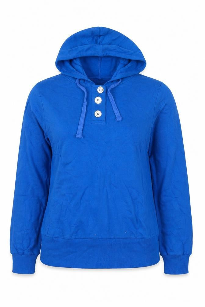 Dunnes Womens Blue  Cotton Pullover Hoodie Size S  Pullover
