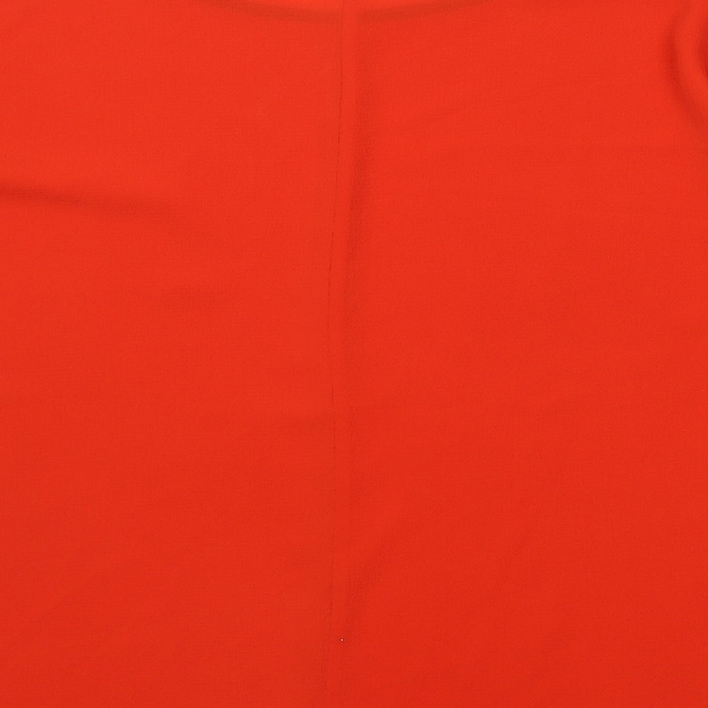 Marks and Spencer Womens Red  Polyester  T-Shirt Size 12 Round Neck