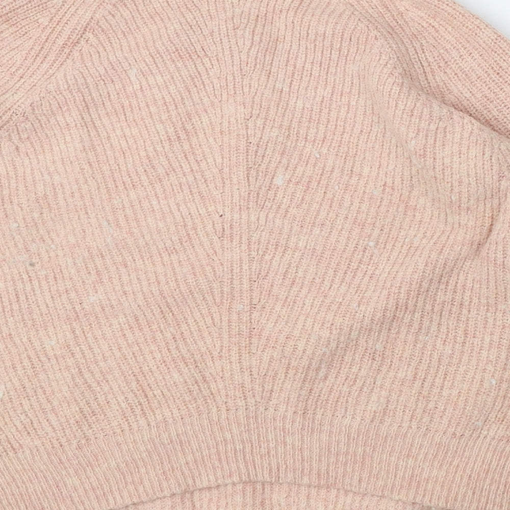 Marks and Spencer Womens Pink Round Neck  Polyamide Pullover Jumper Size S