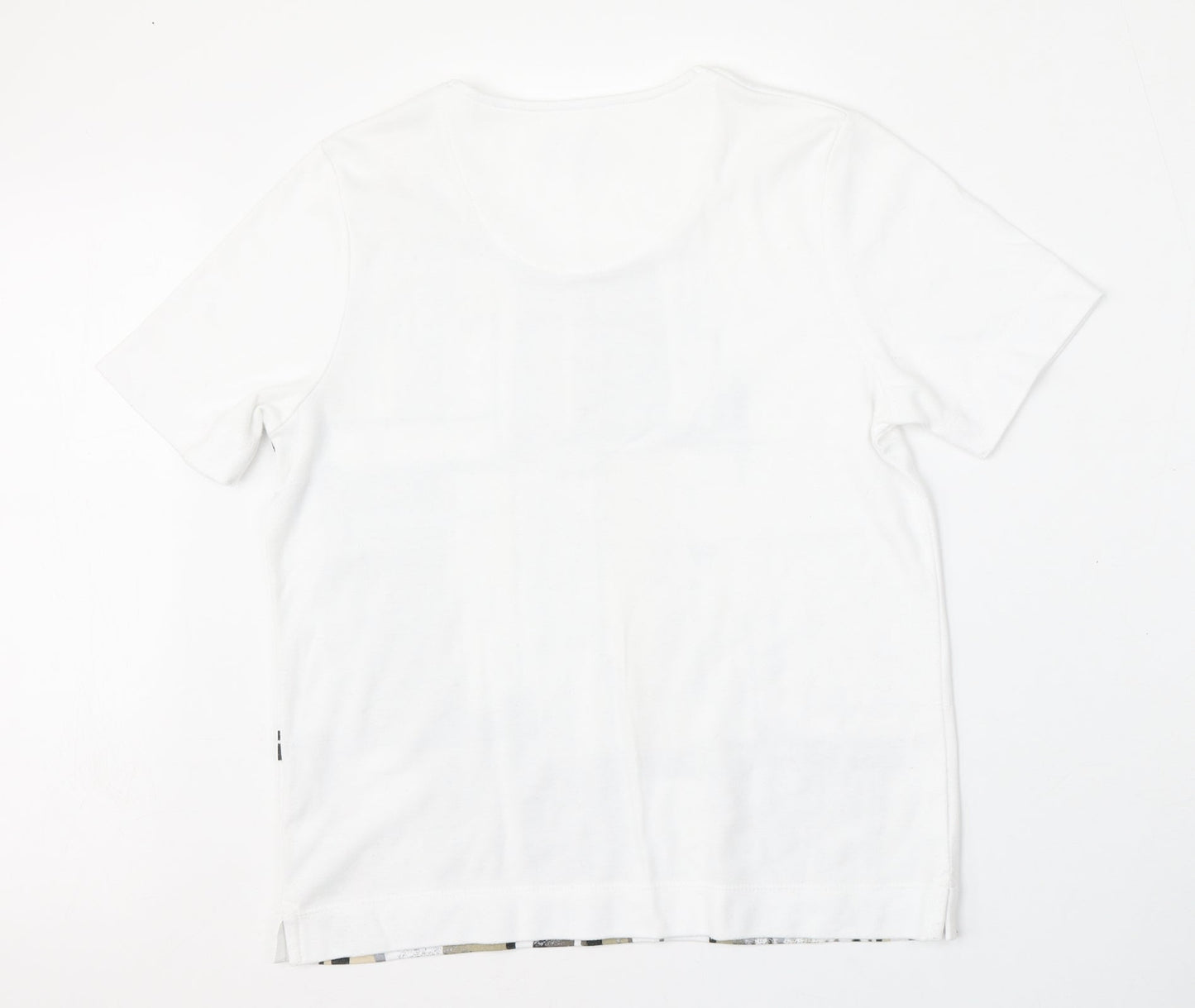 Tigi Womens White  Polyester Basic T-Shirt Size 10 Round Neck