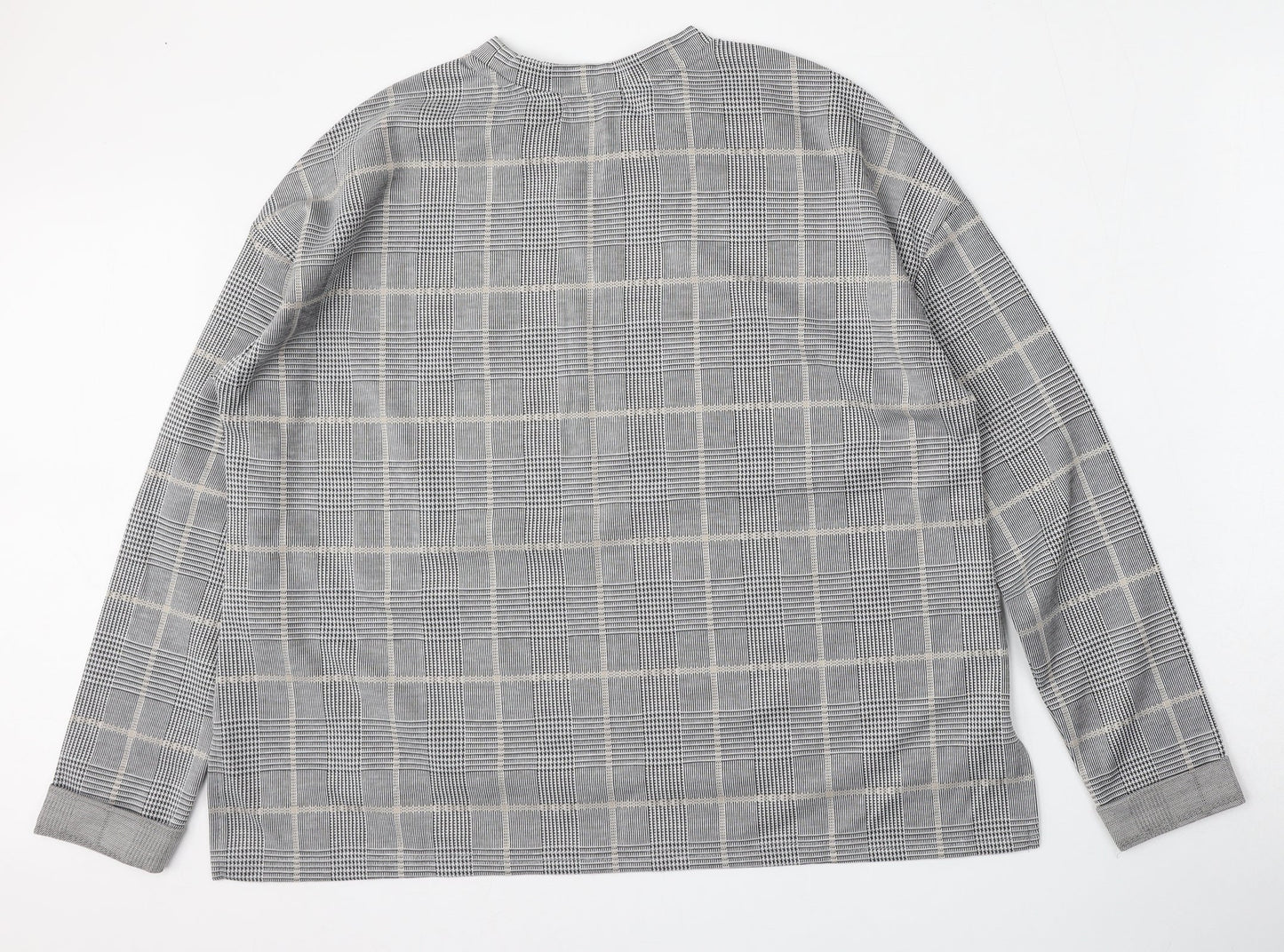 Primark Womens Multicoloured Plaid Polyester Pullover Sweatshirt Size 12