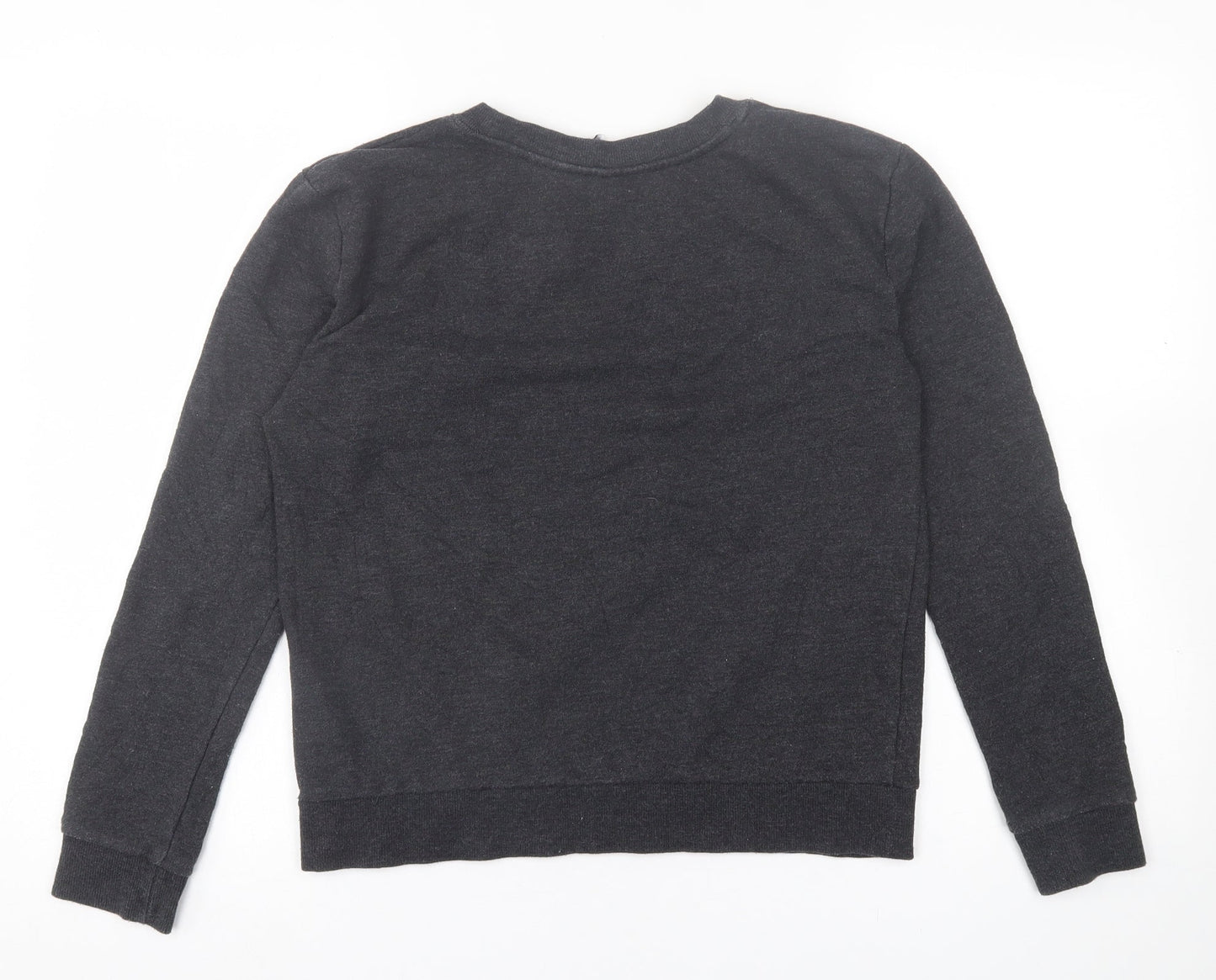 H&M Womens Grey Crew Neck  Polyester Pullover Jumper Size S