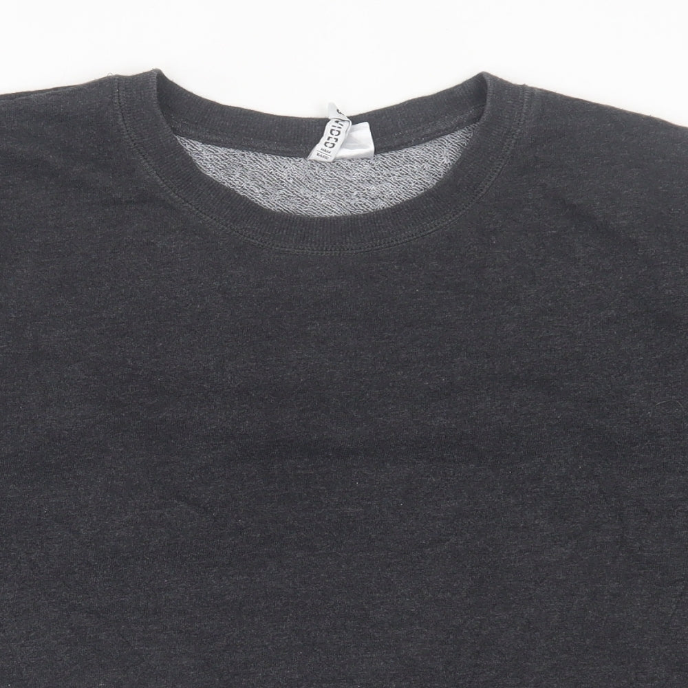 H&M Womens Grey Crew Neck  Polyester Pullover Jumper Size S