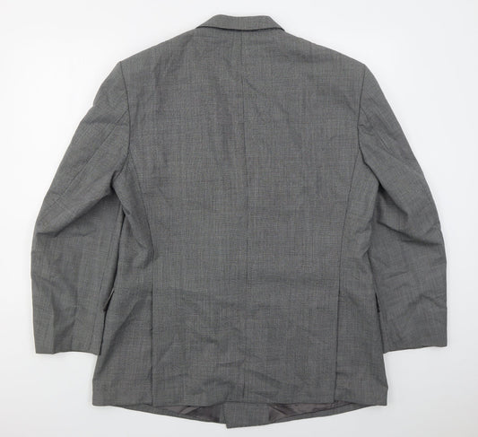 McKillens Mens Grey  Polyester Jacket Suit Jacket Size 44