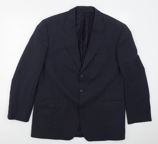 Baulmer Mens Blue  Polyester Jacket Suit Jacket Size 44