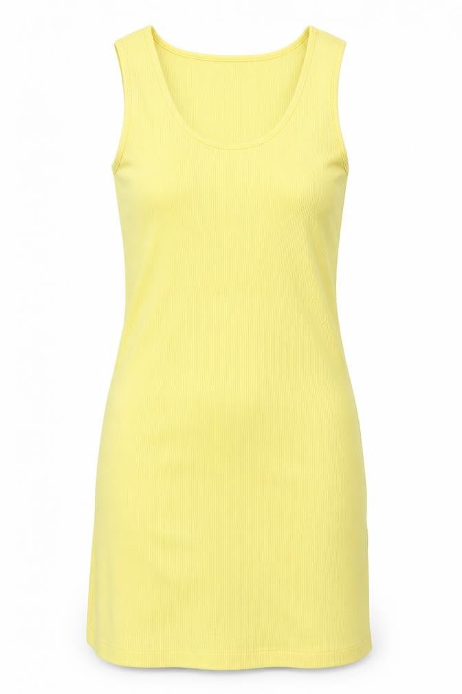 G.I Womens Yellow  Cotton Tank Dress  Size 10  Scoop Neck Pullover