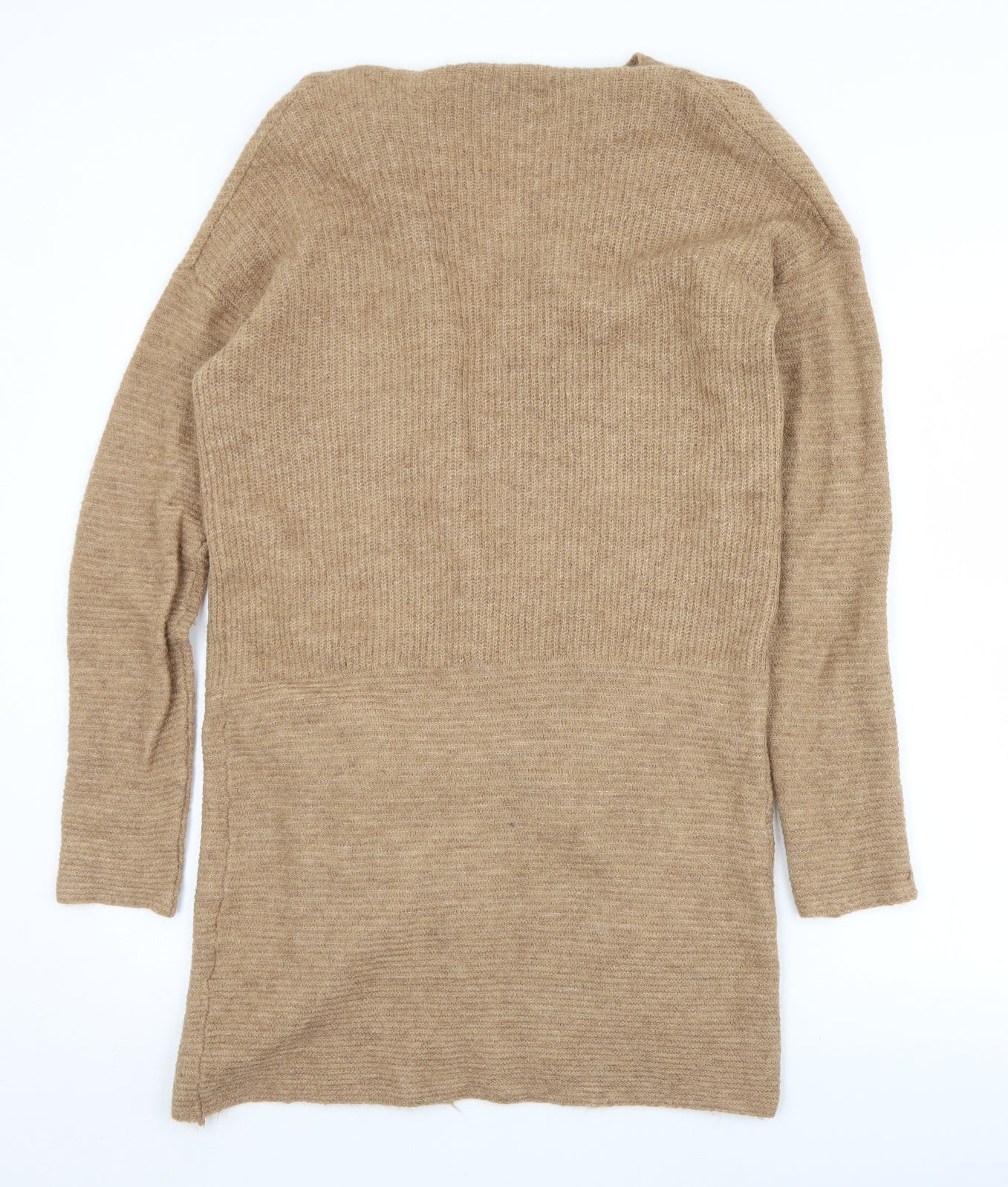 Avenue Womens Brown Round Neck  Acrylic Cardigan Jumper Size 12