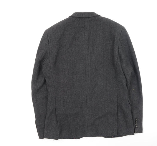 Cedar Wood State Mens Grey   Rain Coat Coatigan Size M
