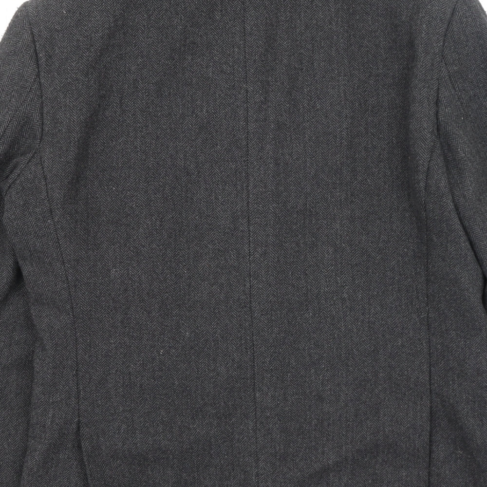 Cedar Wood State Mens Grey   Rain Coat Coatigan Size M
