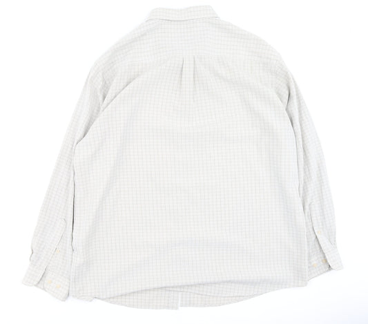 Arnold Palmer Mens Beige Plaid Polyester  Polo Size 2XL Collared