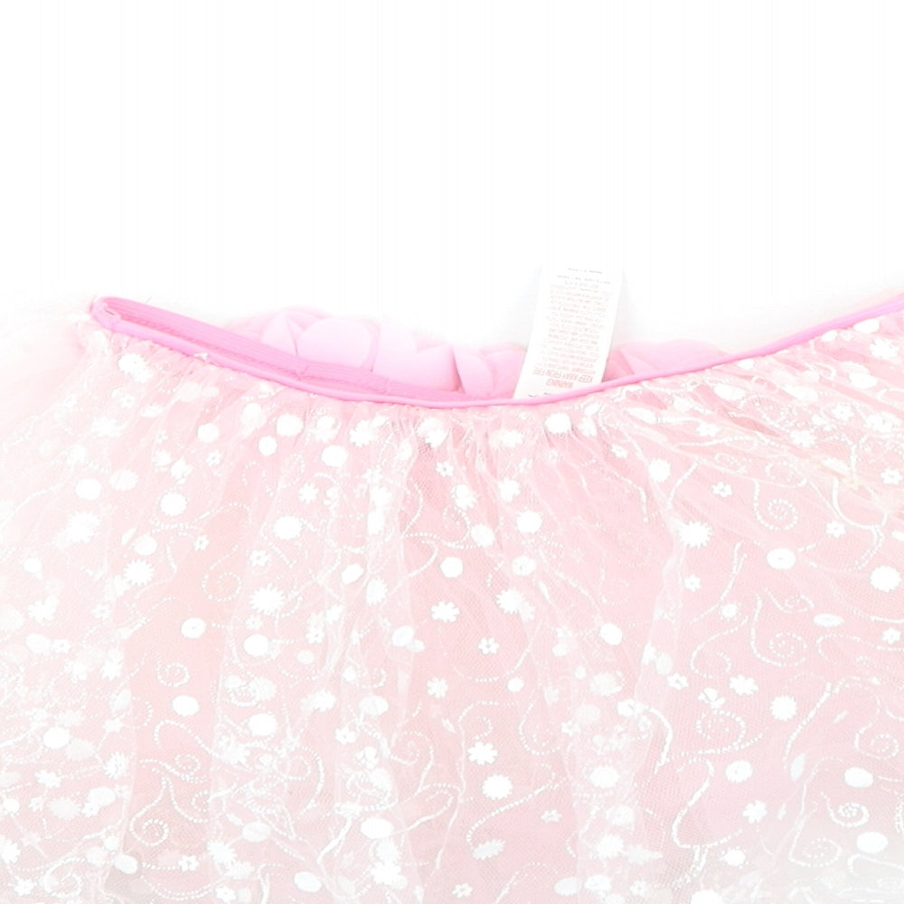 Preworn  Girls Pink  Polyester Flare Skirt One Size  Regular