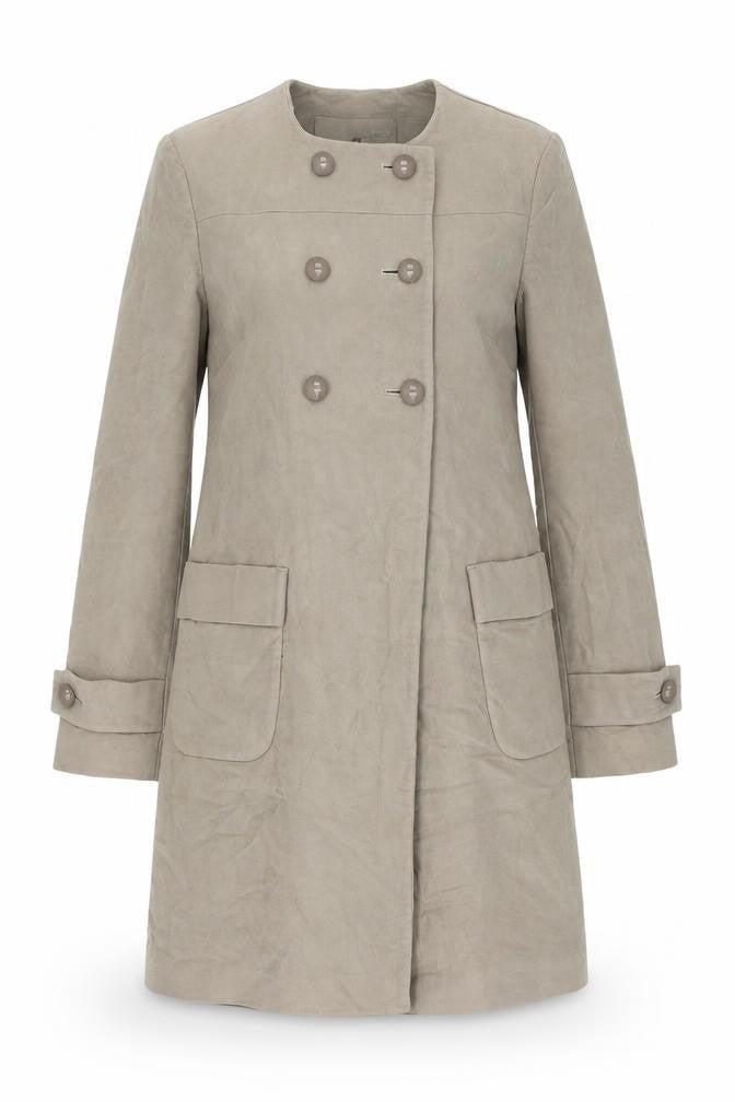 Next Womens Beige   Overcoat Coat Size 6
