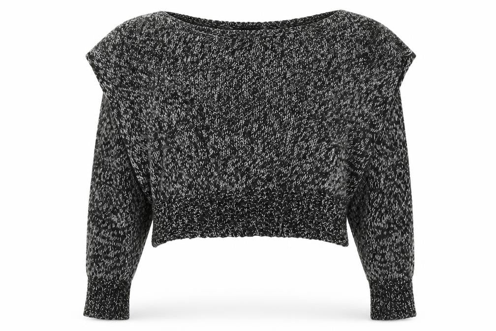 New Look Womens Black Round Neck  Acrylic Pullover Jumper Size S