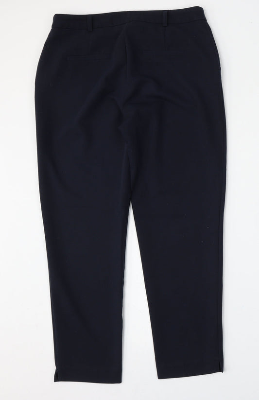 Dorothy Perkins Womens Blue  Polyester Trousers  Size 8 L28 in Regular Hook & Eye