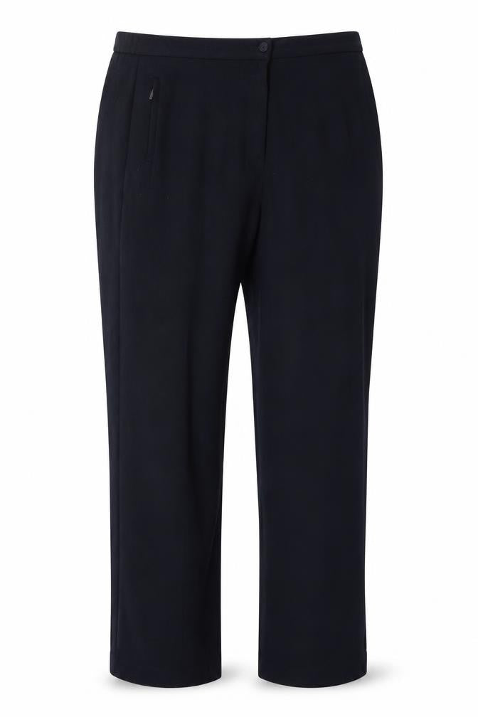 Marks and Spencer Womens Blue  Polyester Trousers  Size 14 L28 in Regular Hook & Eye