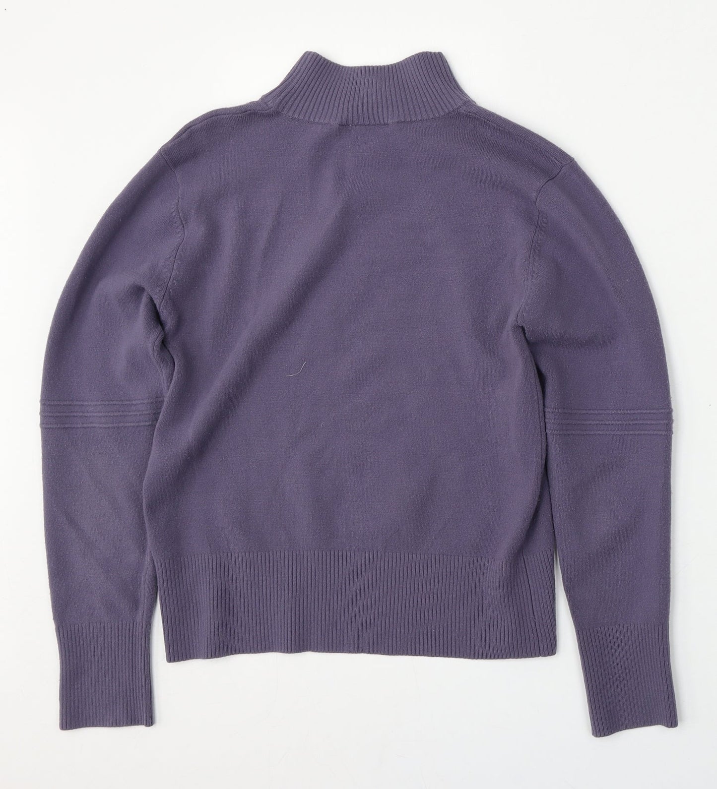 Editions Womens Purple Mock Neck  Polyester Pullover Jumper Size 10