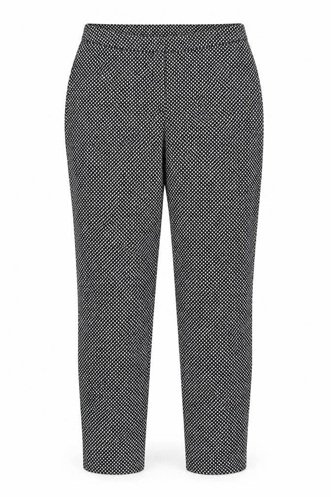 New Look Womens Black Floral Cotton Chino Trousers Size 10 L28 in Regular Hook & Eye