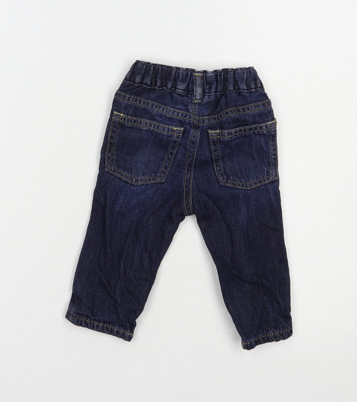 Gap Baby Blue  Cotton Jogger Jeans Size 3-6 Months  Button