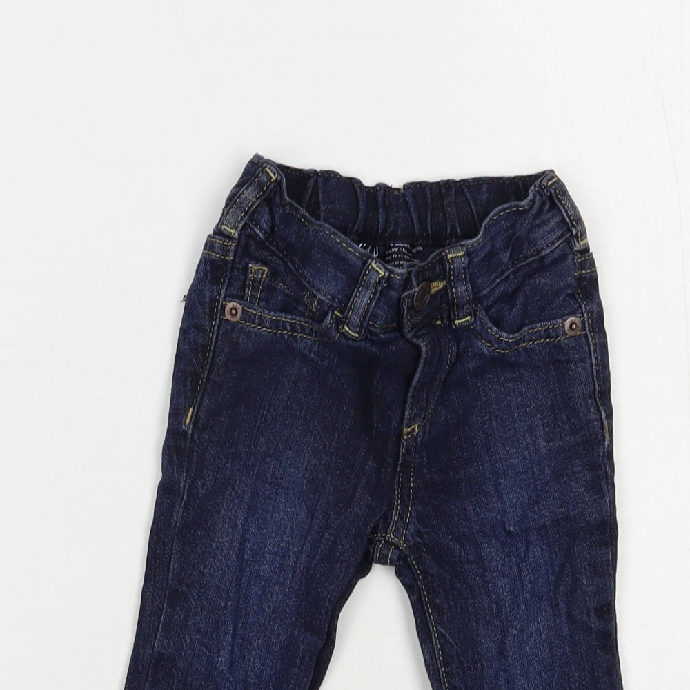 Gap Baby Blue  Cotton Jogger Jeans Size 3-6 Months  Button