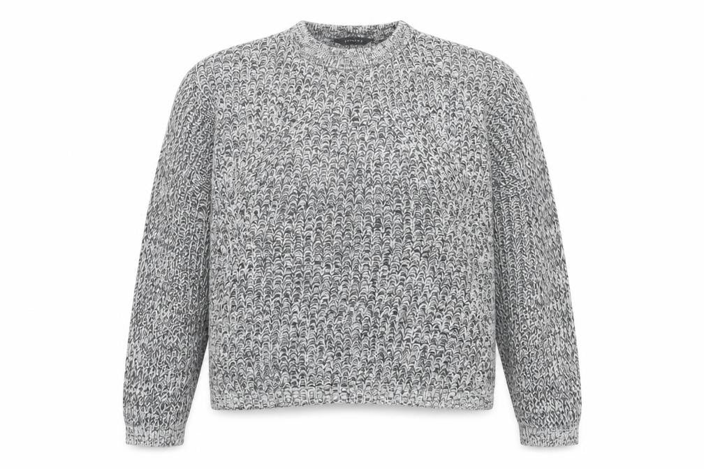 Peacocks Womens Grey Crew Neck  Acrylic Pullover Jumper Size L