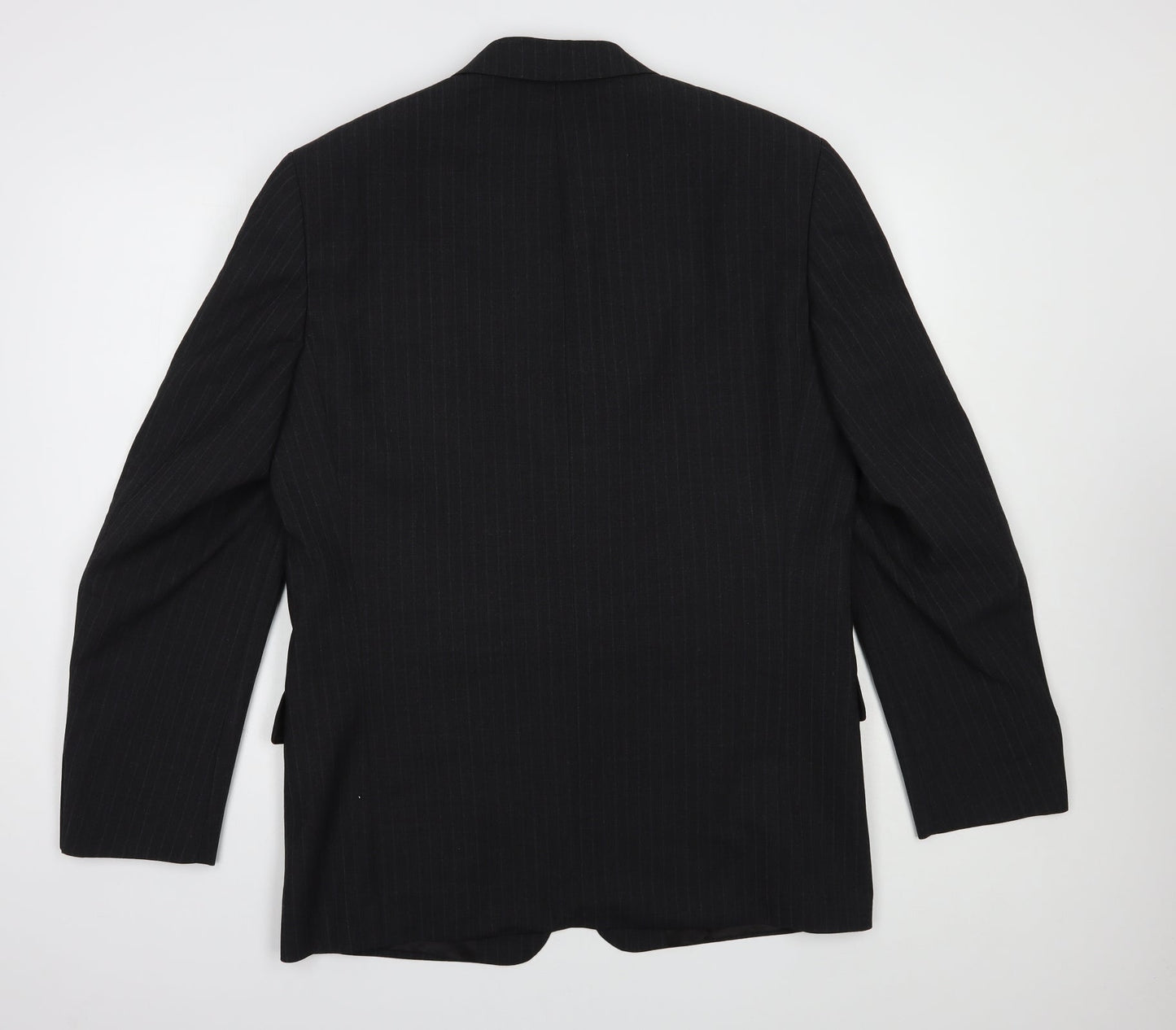 Ciro Citterio Mens Black Striped  Jacket Blazer Size 38  Button