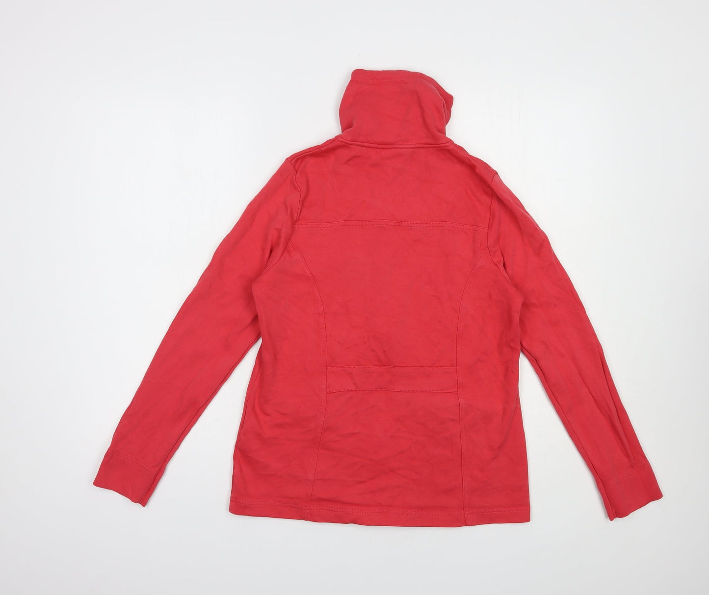 DASH Womens Red  Cotton Full Zip Sweatshirt Size 12  Zip