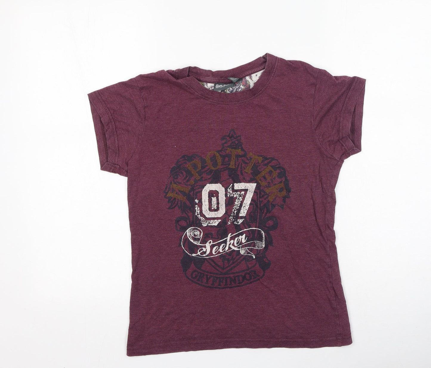 Preworn  Womens Purple  Cotton Basic T-Shirt Size 6 Round Neck