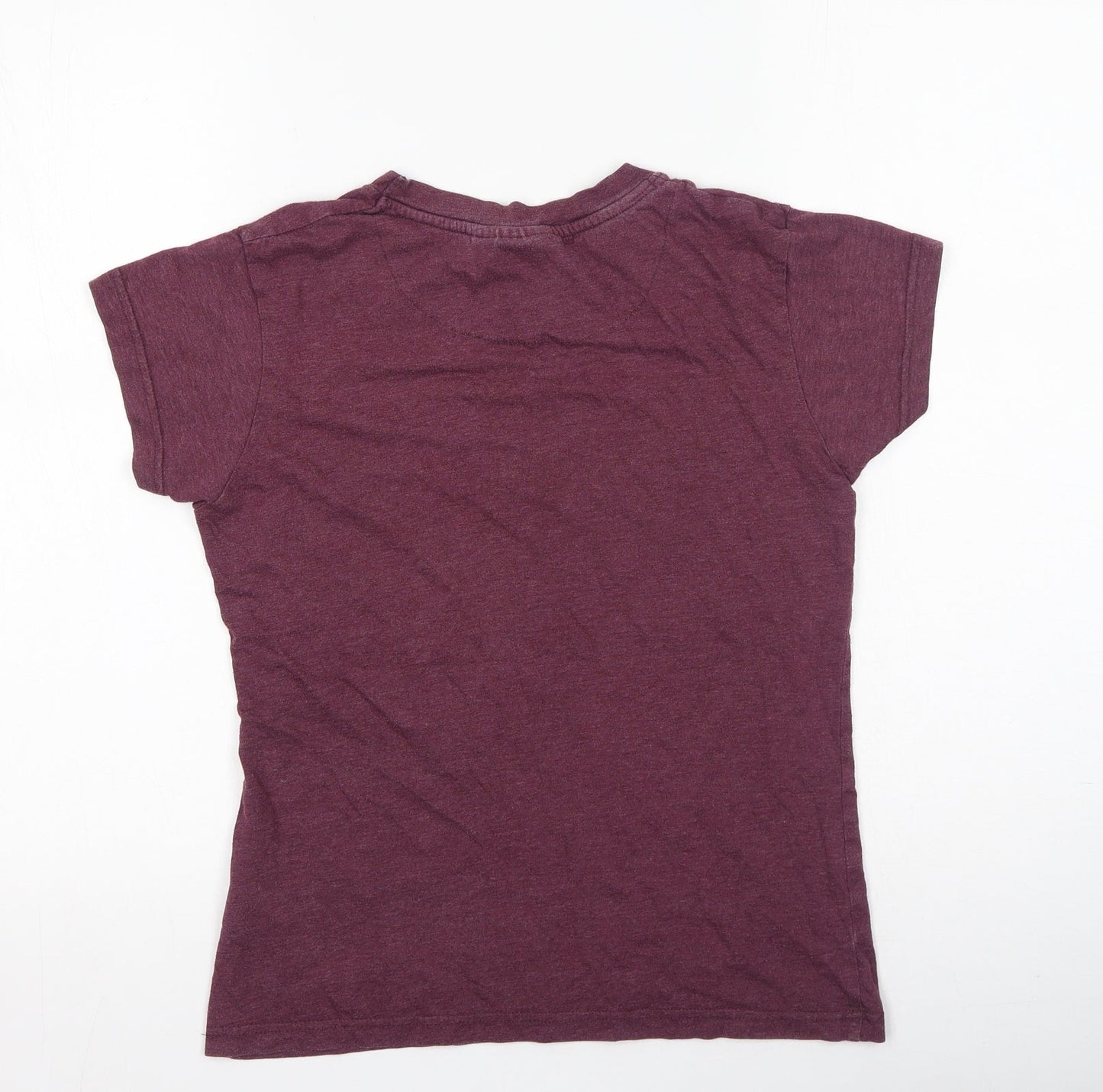 Preworn  Womens Purple  Cotton Basic T-Shirt Size 6 Round Neck