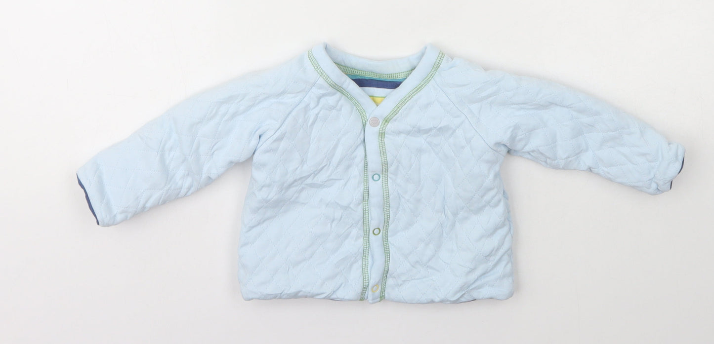 Marks and Spencer Boys Blue   Quilted Coat Size 6-9 Months