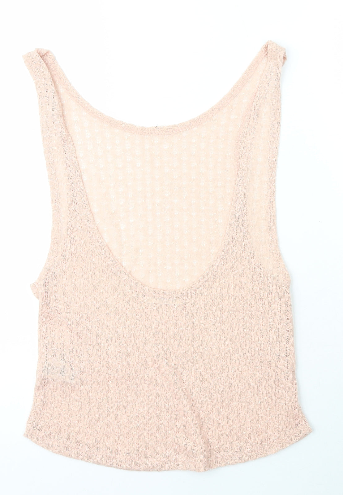 Garage Womens Pink  Polyester Basic T-Shirt Size XS Scoop Neck
