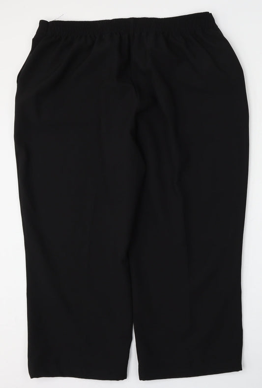 Profile Womens Black  Polyester Trousers  Size 40 L25 in Regular