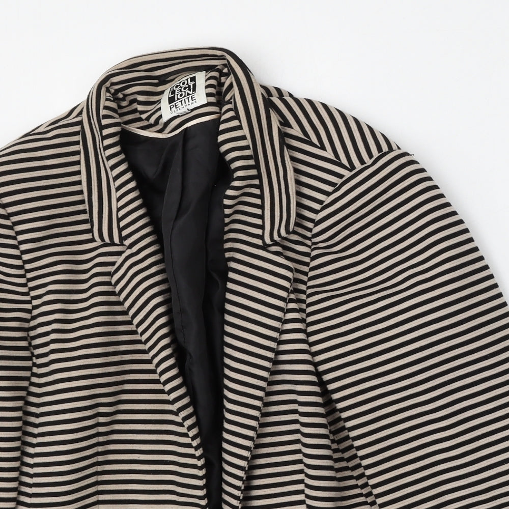 Debenhams Womens Multicoloured Striped Polyester Jacket Blazer Size 18