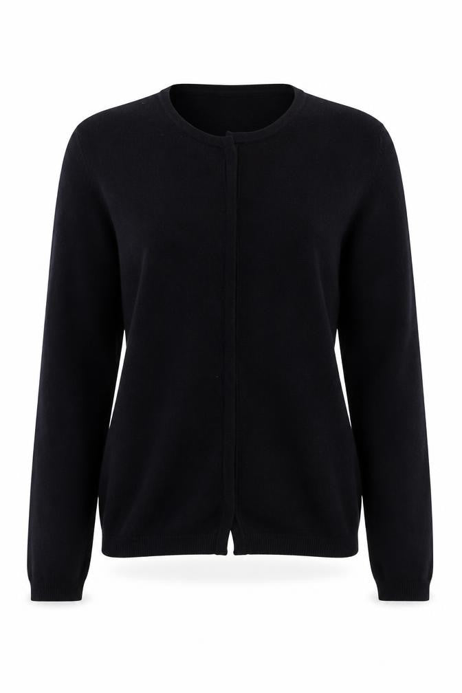 River Island Womens Black Round Neck  Acrylic Cardigan Jumper Size S