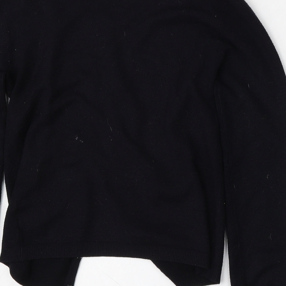 River Island Womens Black Round Neck  Acrylic Cardigan Jumper Size S