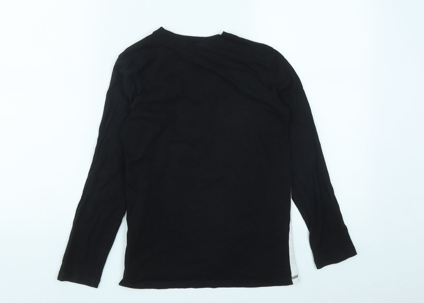 H&M Boys Black  Polyester Basic Casual Size 8 Years Round Neck  - Size 8-10