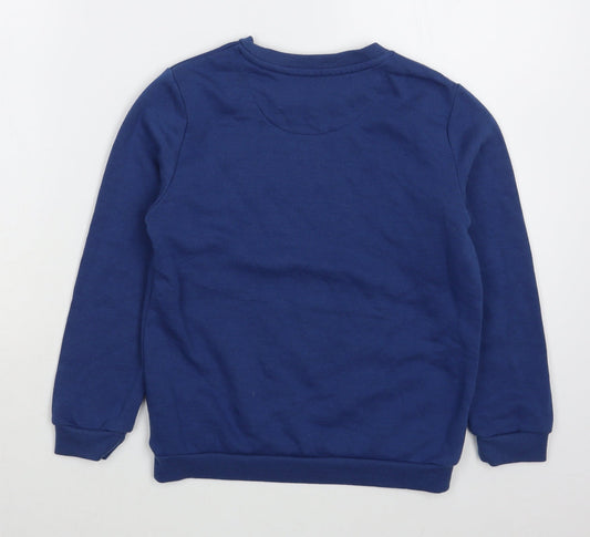 Primark Girls Blue  Cotton Pullover Sweatshirt Size 8-9 Years  Pullover