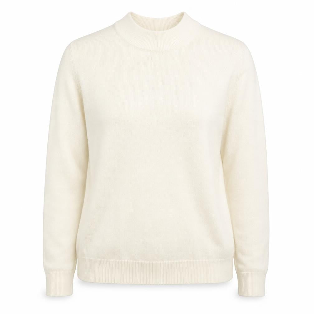 Marks and Spencer Womens White Round Neck  Acrylic Pullover Jumper Size 16